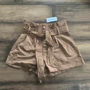 Brown Paperbag Shorts